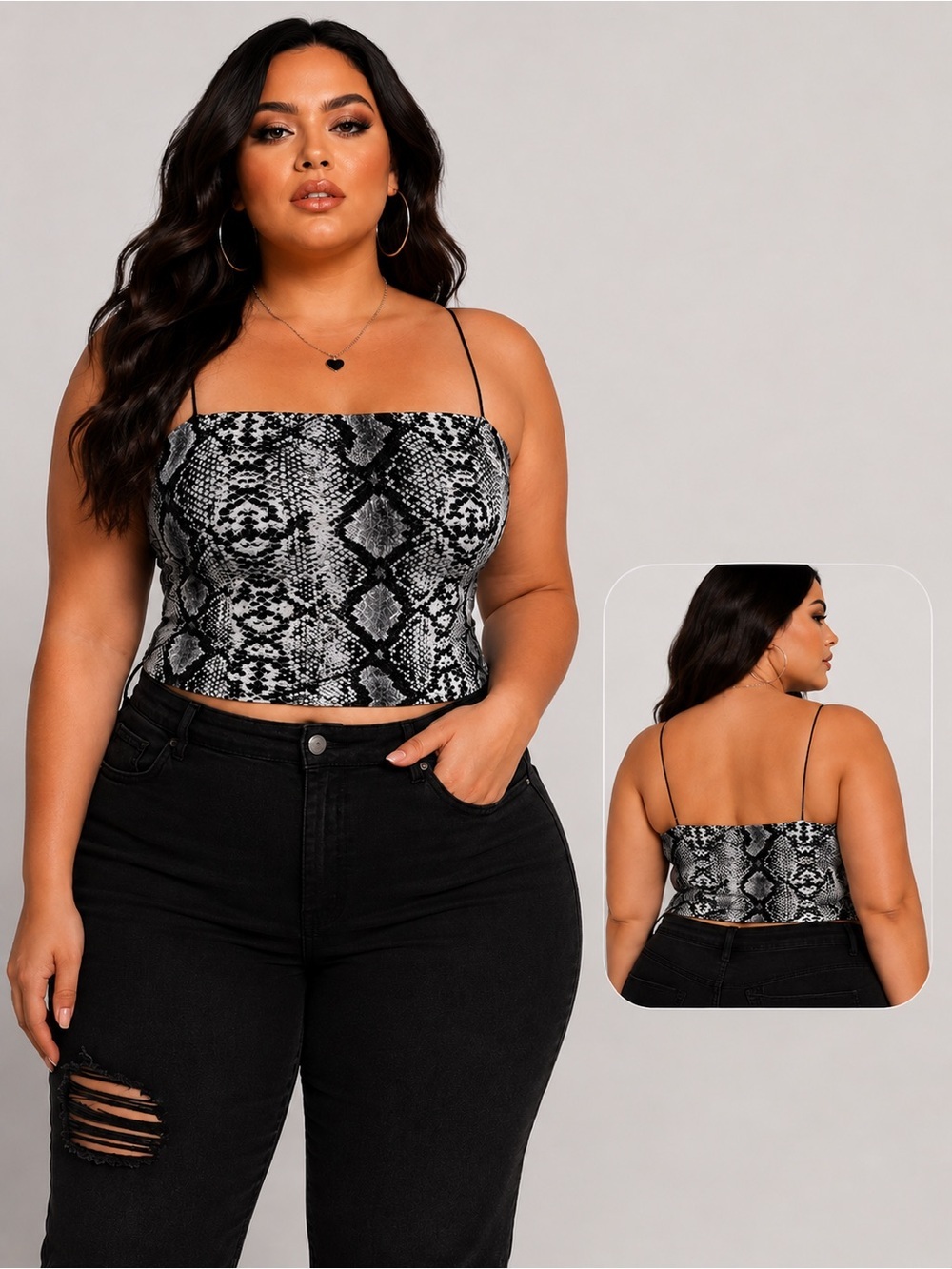 Better Be Plus Snake Print Off Shoulder Crop Top Size 3X Y2K Party Clubwear